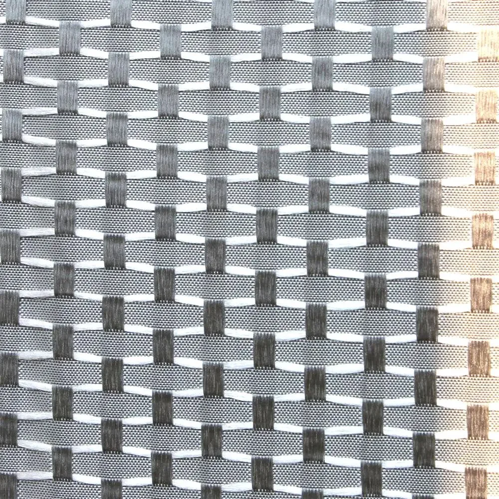 In Style Home Fabric Shower Curtain Basket Weave Oceanside Silver Gray Shimmer